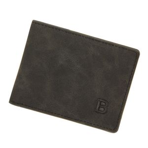 Mode heren korte retro frosted multifunctionele portemonnee casual multi-card slot kleine portemonnees