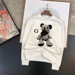 Pull pour hommes de mode Designer Casual Sweat à capuche Knit Cartoon Bear Doll Alphabet Pull pour hommes et femmes Sweat à capuche à capuche en vrac Couple Veste en coton