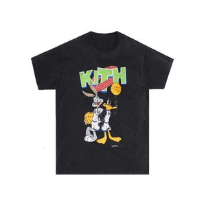 Ropa de moda para hombre, marca KITH Co, TUNES KITHJAM VINTAGE TEE, camiseta de conejo y pato Lucas