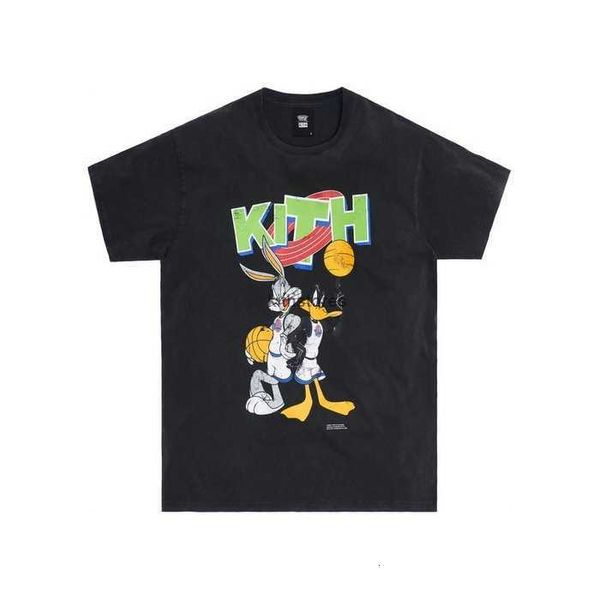 T-shirt à manches courtes pour hommes, vêtements à la mode, Kith x Looney Tunes KithJam, Vintage Bunny et Daffy Duck, basket-ball