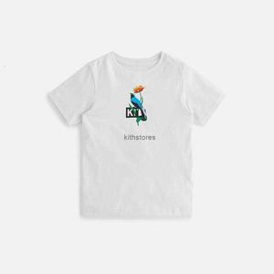 Mode herenkleding T-shirt met vogelprint en ronde hals