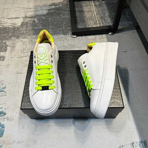 Fashion Men schoenen Men Leather Lace Up Platform Oversized Sole Sneakers White Casual Shoes Gedrukt EUR 38-45