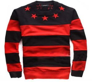 Fashion Men Stripe Stars Casual Hoodies Streetwear de manga larga Hip Hop Parejas Sweatshirts Plus Size S2XL3981844