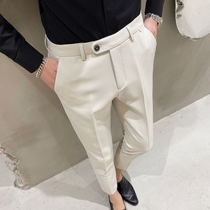 Mode mannen Pakbroek formele zakelijke kleding broek trouwjurk kantoor sociaal casual slanke streetwear broek kleding