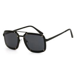 Gafas de sol de moda para hombre, serie de tornillos de metal exquisitos, gafas de sol de caballero, monturas cuadradas grandes, estilo retro mecánico, gafas de sol casuales de negocios de alta pureza