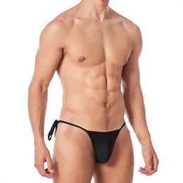 Fashion Men Swimwear Low-Rise Swimming Briefs Bikini Side Tether Swimsuit