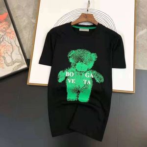 Mode Hommes T-shirt Designer T-shirts High Street Hommes Femmes Solide Couleur Graffiti Bear Lettre Imprimer T-shirt à manches courtes Casual Loose T-shirt en coton surdimensionné