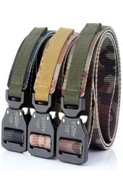 Fashion Men Tactical Belts Nylon Taille Belt Heavy Duty Metal Buckle Verstelbare militaire legerganden voor mannen Outdoor Snelle release J8205613