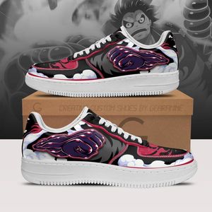 Fashion Men Femmes Anime Chaussures décontractées Luffy Gear 4 Sneakers Air Italie Classic Low Top Manga Cuir Designer Couple Animes Custom Anime Running Athletic Shoes MN2306 EU 36-48