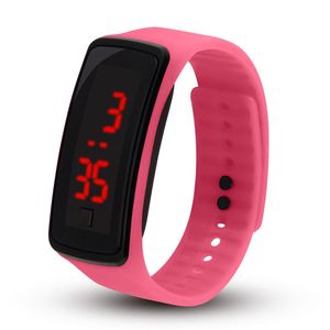 Fashion Men Women Casual Sports Bracelet Watches LED Electronic Digital Candy Color Silicone Watch for ladies Kids montre wk161