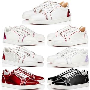 Mode Hommes Femmes Casuals Chaussures Rouge Trendy Fun Vieira Baskets Plates Italie Populaire Blanc Bas Top Bande Élastique Calfskin Designer Skateboarding Tennis Formateurs Boîte