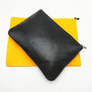 Fashion Men Women Clutch Bag Classic Document Bags Laptop Cover Bag Caoted Canvas Purse met Dust Bag2824