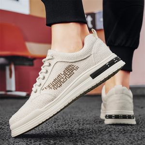 Moda Hombres Mujeres Malla Zapatos para correr Confort suave Negro Blanco Beige Gris oscuro Púrpura Marrón Verde Amarillos Zapatillas deportivas para hombre Zapatillas deportivas planas GAI