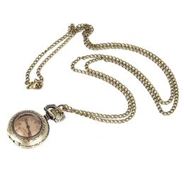Fashion Men Women Vintage Quartz Pocket Watch Alloy Glass Dome ketting Pendant unisex trui kettingklok geschenken xin 240327