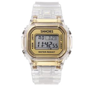 Fashion Men Women Watchs Gold Casual Transparent Digital Sport Watch Lover039s Gift Clock Horloge Termropwing Children Kid039S WRIST6573255