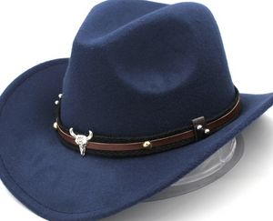 Casquette Fedora de Cowboy occidental en mélange de laine pour hommes et femmes, casquette à large bord, Sombrero, parrain, 2022