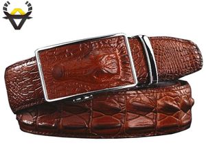 Fashion Men039s ceintures Générette Crocodile en cuir Veille automatique MAN BOUCLE VRAIE COW SIGNE LAVE GOURDE POUR JEANS MALAN5952120