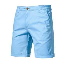 Modeheren 100 katoenbedrijf Casual shorts zomer Sociale elastische taille vracht Y2K Bermuda Beach Gym Hombre 240323
