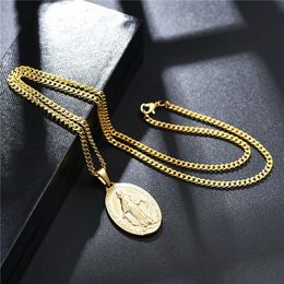 Modeheren 18K GOUD GOLD VIERTE MAARD MARY HANDER KIJLLACE Fashion Hip Jewelry Designer Link Chain Punk Men kettingen voor mannen Women244K