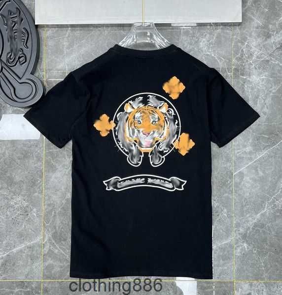 Mode Hommes Asda Vêtements T-shirts classiques Marque Top T-shirts Ch Blanc Pull court Casual Lettre en relief Fer à cheval Sanskrit Cross Pattern DesignersUZIK