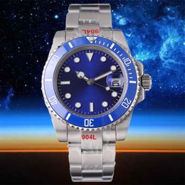 mode heren automatisch mechanisch 8215 uurwerk horloge luxe zwart en blauw keramisch saffier horloge roestvrijstalen band relojes de lujo para hombre herenhorloges