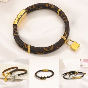Bracelets de bracelets pour hommes de mode Femmes LETRAGE LETHER BRACET