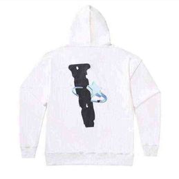 Mode Herren Big V Marke Vlones Sweatshirts Hip Hop Stylist Hoodies aus hochwertiger Langarm Hoodie Männer Frauen Sweatshirt Ow of Pa White54RP