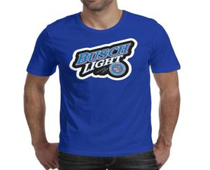 Mode Hommes Busch Light Beer bleu Col rond t-shirt Design Chemises de sport Latte busch signe de bière légère Bord arrière en détresse Pike Br5428292