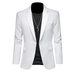 Fashion Mens Business Blazer Blazer noir blanc rouge vert couleur solide veste slim fit veste de mariée