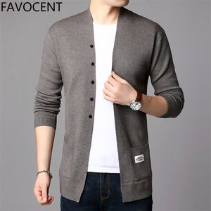 Mode Hommes Cardigan Vestes Manteaux Streetwear Tendance Coupe-Vent Automne Pardessus Pull Occasionnel Veste Hommes Vêtements Noir 220817