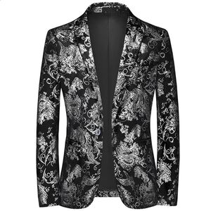 Mode hommes décontracté Boutique affaires bronzant conception robe de soirée costume/mâle Slim Fit Blazers veste manteau 240318