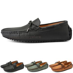 Moda para hombre Zapatos casuales Conducir Cómodo Transpirable Diario Hombres Cuero Exfoliante Cien Ocio Negro Resbalón en hombre Lazy Cubrezapatillas Zapatillas Jogging Caminar Zapato B054