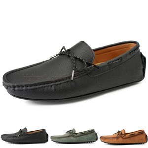 Mode Hommes Casual Chaussures Conduire Confortable Respirant Quotidien Hommes En Cuir Gommage Cent Loisirs Noir Slip On Homme Paresseux Surchaussures Baskets Jogging Marche Chaussure A159