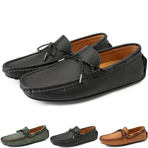 Mode Hommes Casual Chaussures Conduire Confortable Respirant Quotidien Hommes En Cuir Gommage Cent Loisirs Noir Slip On Homme Paresseux Surchaussures Baskets Jogging Marche Chaussure A111