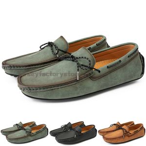 Mode Heren Casual Schoenen Rijden Comfortabel Ademend Dagelijks Mannen Leer Scrub Honderd Leisure Zwart Slip Op Man Luie Overschoenen Sneakers Jogging Wandelschoenen B065