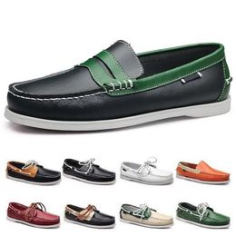 Mode Hommes Casual Chaussures Type66 Cuir Style britannique Noir Blanc Marron Vert Jaune Rouge Extérieur Confortable Respirant Chaussures Zapatos Schuhe Baskets