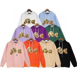 Mode heren designer hoodie lente herfst heren hoodies met capuchon kleine beer patroon letterdruk pure katoenen top klassieke sport casual liefhebbers trui