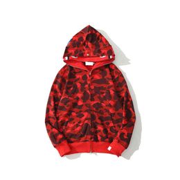 Mode Hommes Designer Hoodies Bleu Rose Hommes Femmes Camouflage Motif Veste À Manches Longues Hommes Haute Qualité Hip Hop Sweats Taille M-2XLIH19