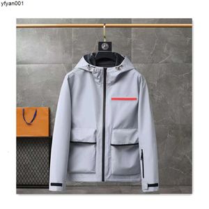 Mode Hommes Designer Veste Manteau De Luxe À Capuchon Rouge Poche Veste Décontractée Coupe-Vent Coupe-Vent Chaleur Vêtements Coupe Large