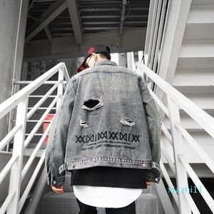 Mode-Mens Designer Jacket Denim High Street Mannen Vrouwen Jassen met geborduurde Letters Wassen Watergaten Distressed Style Denim Jacket
