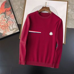Fashion Mens Designer Sweater Couleur continue Big Love Love Round Coule à manches longues en tricot à manches longues