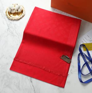 Bufanda de diseñador de moda para hombre Bufandas para mujer de jacquard 100% algodón Bordes con flecos de bloqueo de color de doble cara Tamaño 180 cm X 70 cm con caja de regalo