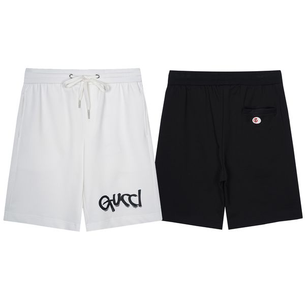 Pantalones cortos de diseñador de moda para hombre Pantalones deportivos casuales bordados con letras GG Pantalones cortos de playa de vacaciones disponibles en colores blanco y negro talla M-3XL