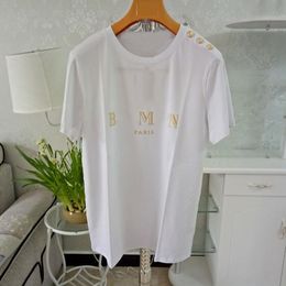 Mode Hommes Designer T-shirt Haute Qualité Femmes Lettre Imprimer À Manches Courtes Col Rond Coton T-shirts Polo Taille S-2XL