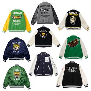 Mode Hommes Designer Manteau De Laine Hommes Femmes Lettre Broderie Varsity Veste Baseball Homme Bouton Unique Manches En Cuir