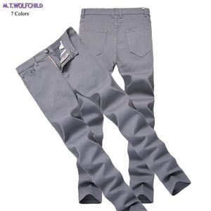Mode- Mens Distressed Denim Broek Casual Rechte Slanke Elasticiteit Mannelijke Broek Mode Mens Jeans 28-42