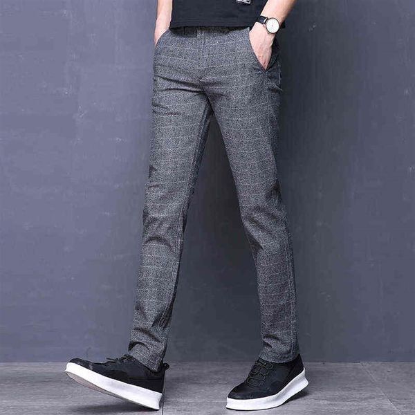 Mode Hommes Pantalons Habillés Pantalons Formels Costume Slim Pantalon À Carreaux D'affaires Décontracté Plus La Taille De Mariage Pantalon Costumes Hommes Pantalon L220702281T