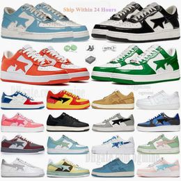 Dhgates para hombres, mujeres, zapatos de diseño bajo, zapatillas de deporte de alta calidad, negro, rosa, naranja, verde, triple color blanco, un gran mono de baño sk8, combo, entrenadores para hombre, deportes casuales 36-47