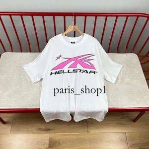 Mode Heren Hellstar T-shirts Dames Tees Luxe Ontwerpers Moschino Cdgs T-shirts Hellstar Roze Tee Heren Casual Korte Mouw Street Designer 607