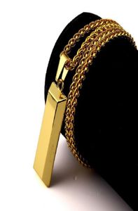 Collier de bijoux hip hop pour hommes Fashion Colliers de pendentif en lingots